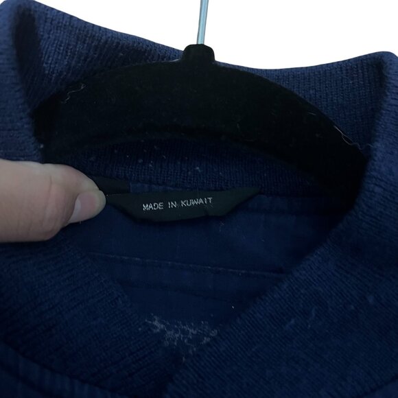 Vintage 80s Blue Bomber Jacket Size Medium - Picture 5 of 6